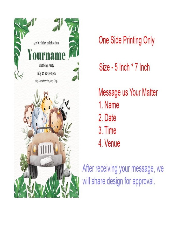 Yellow Nuts Birthday Invitation For Birthday - Personalized - Happy Birthday Greeting Card For Kids Girls and Boys - Image 4